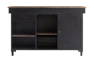 Meuble bar - Noir et naturel