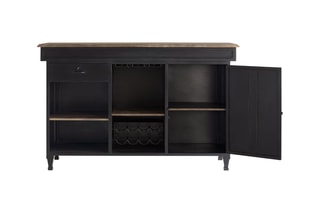 Meuble bar - Noir et naturel