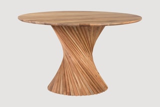 Table à manger en bois d'acacia - 130 x 76 x 130 cm