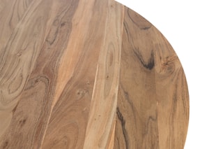Table à manger en bois d'acacia - 130 x 76 x 130 cm