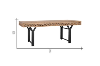 Table à manger en manguier - 200 x 77 x 100 cm