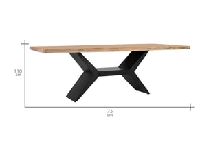 Table à manger en bois d’acacia - 220 x 75 x 110 cm