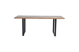 Table à manger - Naturel et noir