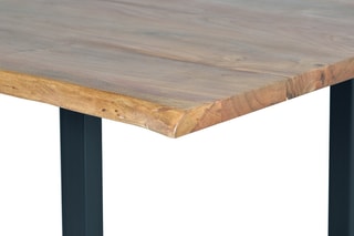 Table à manger - Naturel et noir