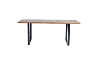 Table à manger - Naturel et noir