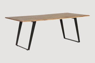 Table à manger - Naturel et noir