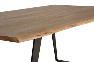 Table à manger - Naturel et noir