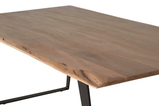 Table à manger - Naturel et noir