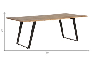 Table à manger - Naturel et noir