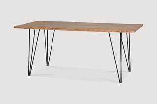 Table à manger - Naturel et noir