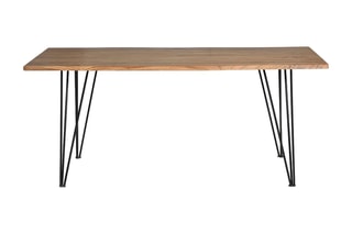 Table à manger - Naturel et noir