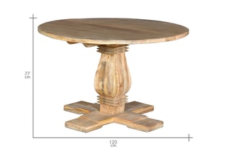 Table à manger ronde - Naturel