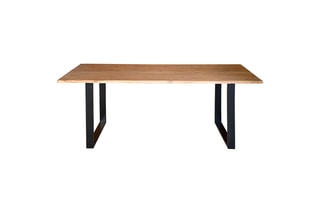 Table à manger - Naturel et noir