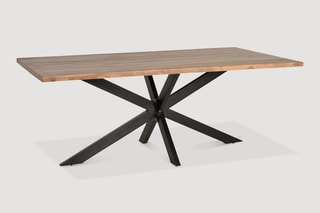 Table à manger - Naturel et noir