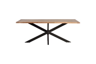 Table à manger - Naturel et noir