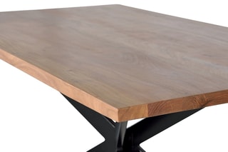 Table à manger - Naturel et noir