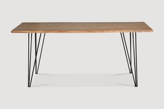 Table à manger - Naturel et noir
