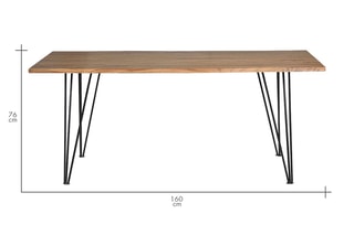 Table à manger - Naturel et noir