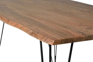 Table à manger - Naturel et noir