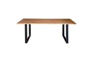 Table à manger - Naturel et noir