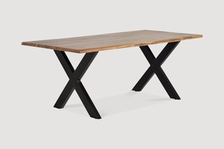 Table à manger - Naturel et noir
