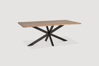 Table à manger - Naturel et noir
