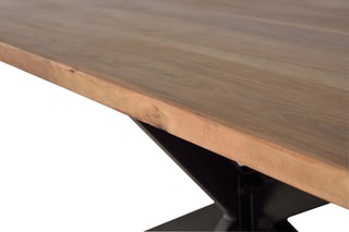 Table à manger - Naturel et noir