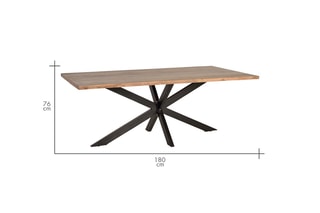 Table à manger - Naturel et noir