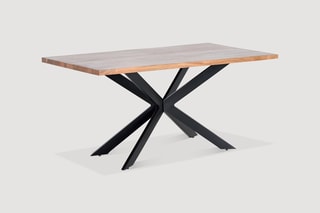 Table à manger - Naturel et noir