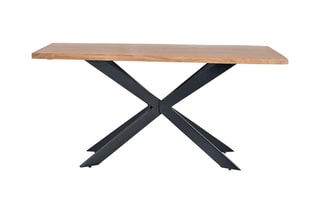 Table à manger - Naturel et noir