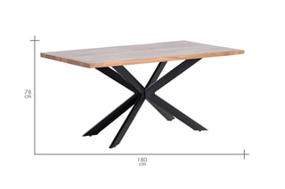 Table à manger - Naturel et noir