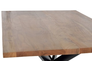 Table à manger - Naturel et noir
