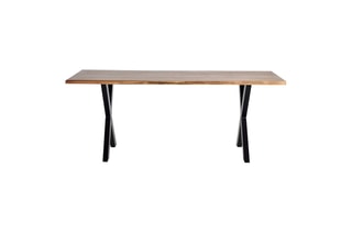 Table à manger - Naturel et noir