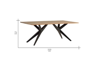 Table à manger - Naturel et noir