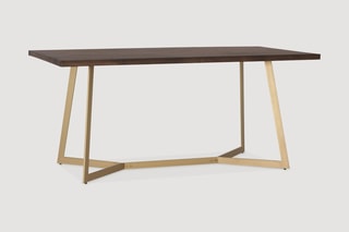 Table à manger -  Naturel et doré