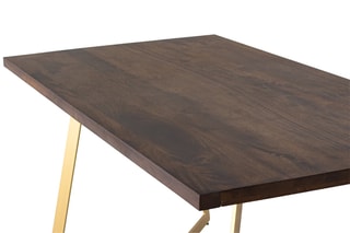 Table à manger -  Naturel et doré