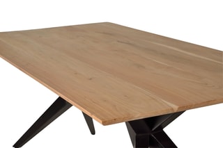 Table à manger - Naturel et noir