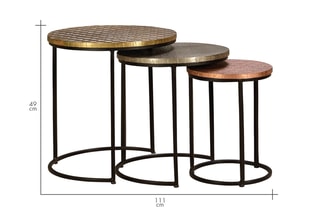 3 tables gigognes - Noir
