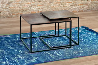 2 tables gigognes - Noir et cuivré