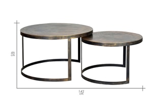 2 tables gigognes Doré