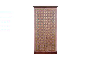 Armoire 2 portes - Naturel et doré