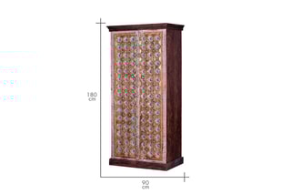 Armoire 2 portes - Naturel et doré