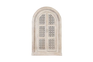 Armoire 2 portes - Blanc décapé