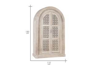 Armoire 2 portes - Blanc décapé