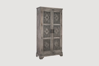 Armoire 2 portes en manguier massif - 100 x 196 x 42 cm