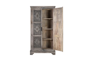 Armoire 2 portes en manguier massif - 100 x 196 x 42 cm