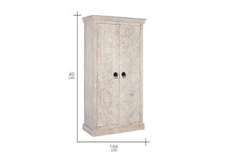 Armoire 2 portes en manguier - 90 x 166 x 40 cm
