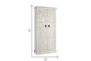 Armoire 2 portes en manguier - 90 x 183 x 40 cm
