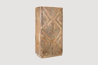 Armoire 2 portes en manguier massif - 90 x 170 x 48 cm
