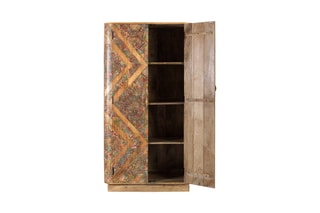 Armoire 2 portes en manguier massif - 90 x 170 x 48 cm